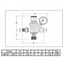 1/2'' automatische aanvoer met afsluitkleppen en manometer