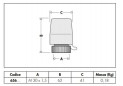Caleffi, 24V, stroomloze thermo-elektrische actuator
