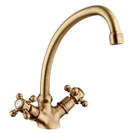 Tiffany sink mixer with old bronze spout - PF Robinetterie - Référence fabricant : 1885VB