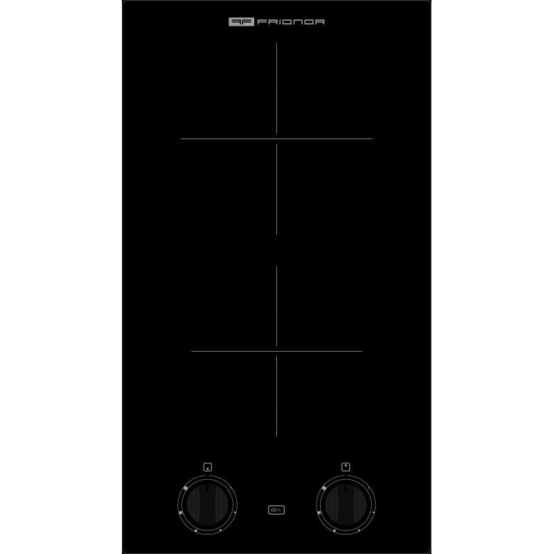 Domino 2 burners induction black button