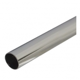 Round hanging tube, diameter 25, 1 meter, chromed steel - CIME - Référence fabricant : 50741