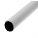Tubo de armario, redondo, diámetro 19, 1 metro, acero blanco