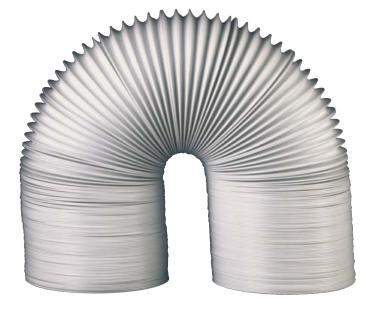 Flexibler Schlauch aus grauem PVC, Durchmesser 125 mm, Länge 20 m