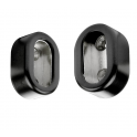 Porta tubi ovali da guardaroba, con 2 coperture nere