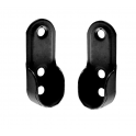 Endhalter für ovales Garderobenrohr 30x15, schwarz 