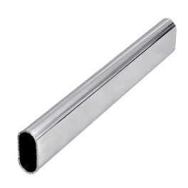 Tubo per armadio ovale, 30x15mm, lunghezza 100cm, cromo - Cessot - Référence fabricant : 130510CT