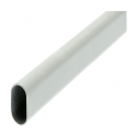 Wardrobe tube oval, 30x15mm, length 150cm, white