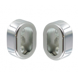 Supports for oval closet tube, with 2 chrome-plated zamak covers - CIME - Référence fabricant : CQ.14121.2