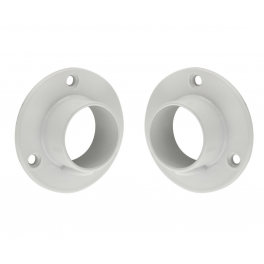 Closed end supports for open closet tube diameter 19, white steel - CIME - Référence fabricant : CQ.14006.2