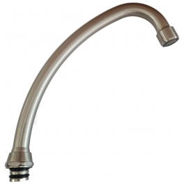 Gooseneck spout for TIFFANY sink mixer, satin nickel - PF Robinetterie - Référence fabricant : 0318NS