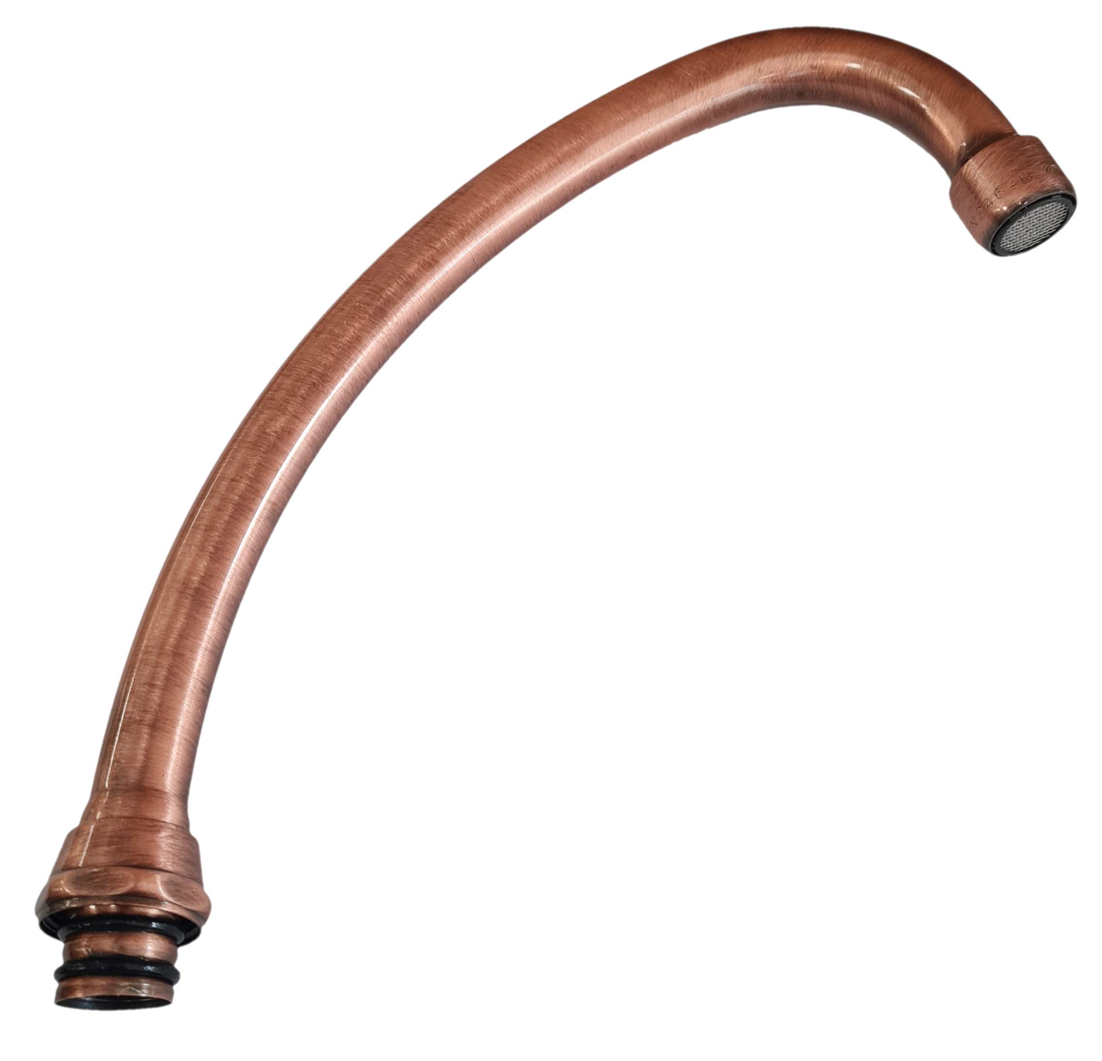 Old copper gooseneck spout for TIFFANY sink mixer