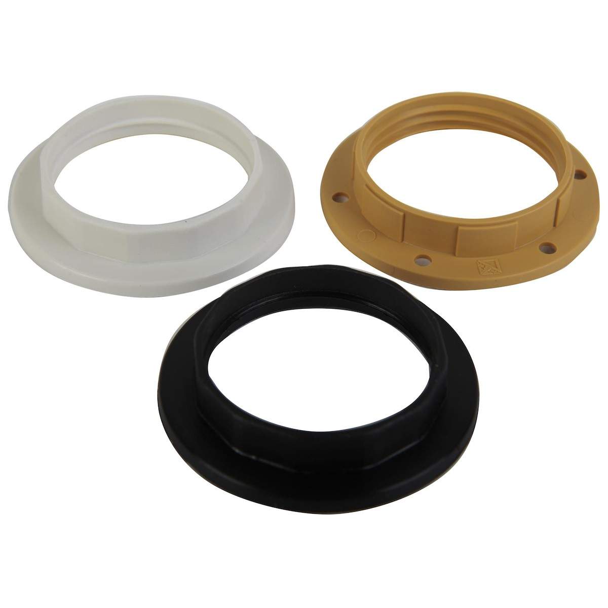 E27 mounting ring, from 40.6 to 42mm, white black and gold