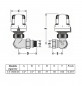 Caleffi thermostatische afsluiter, dubbel recht hoeklichaam, 15x21 (1/2")