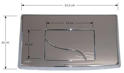 Piastra integrata a doppio tocco cromata Bâtichasse 500