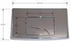 Chroom tweeknops integra plaat Bâtichasse 500