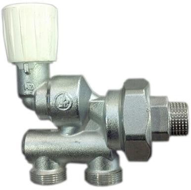 Single-pipe valve with 1/2x16 swivel handwheel