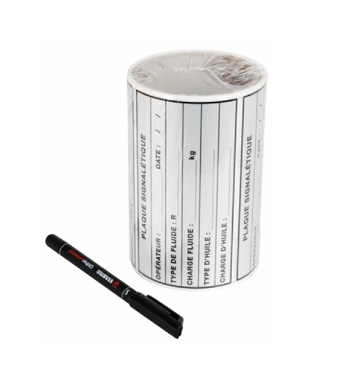 Roll of 50 labels for air conditioning, 70X130mm