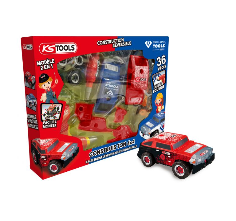 4x4 car construction kit for children, 36 pieces 