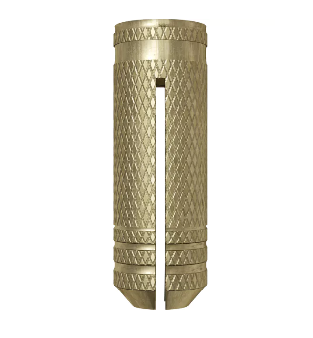 Brass expansion dowel 6x22 with metric thread, 10 pieces