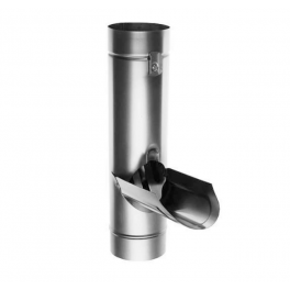 Récupérateur d'eau de pluie, zinc naturel avec grille, diamètre 100 mm - Profils de France - Référence fabricant : 1134666