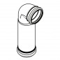 90 / 100 mm horizontale of verticale afvoerbuis met bocht voor steunframe