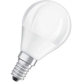 Ampoule LED dépolie sphère E14, 4.9W, blanc chaud. - Bellalux - Référence fabricant : 635103