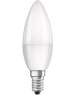 Ampoule LED dépolie flamme E14, 4.9W, blanc chaud.