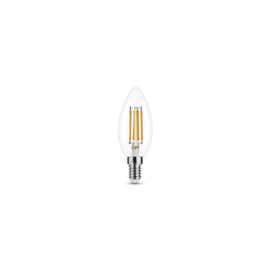 Ampoule LED verre transparent flamme E14, 2.5W, blanc froid. - ESPINOSA