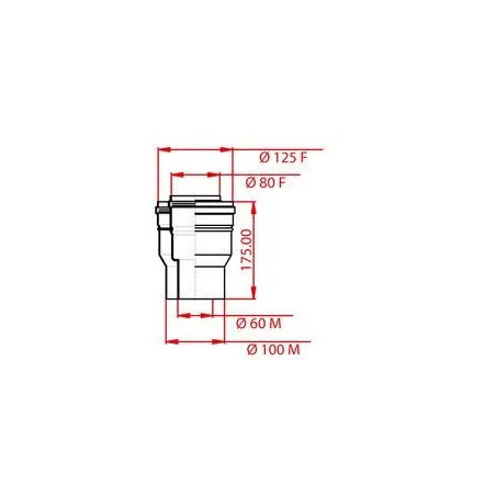 CHAFFOTEAUX verticale adapter (60/100)
