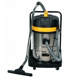 Stainless steel vacuum cleaner 70 liters water and dust with cart, 2 motors, 2000W - Chimeco - Référence fabricant : ASP05006