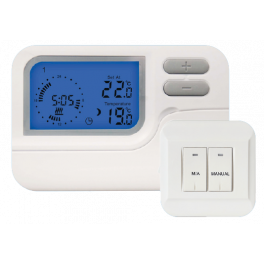 Thermostat hebdomadaire programmable radio, sans fil, chauffage et climatisation - AMBIANCE - Référence fabricant : AMB05004