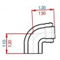 90 graden bocht T.E.N diameter 80/125