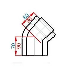 Codo 45° N.E.T. D80/125
