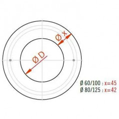 Wit gelakte aluminium roos T.E.N diameter 125