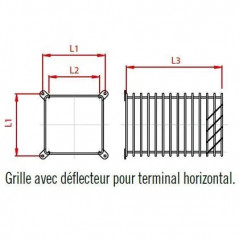 Protective grille T.E.N 205x205 for terminal D.80/125