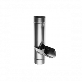 Récupérateur d'eau de pluie, zinc naturel avec grille, diamètre 80 mm. - Profils de France - Référence fabricant : 1134685
