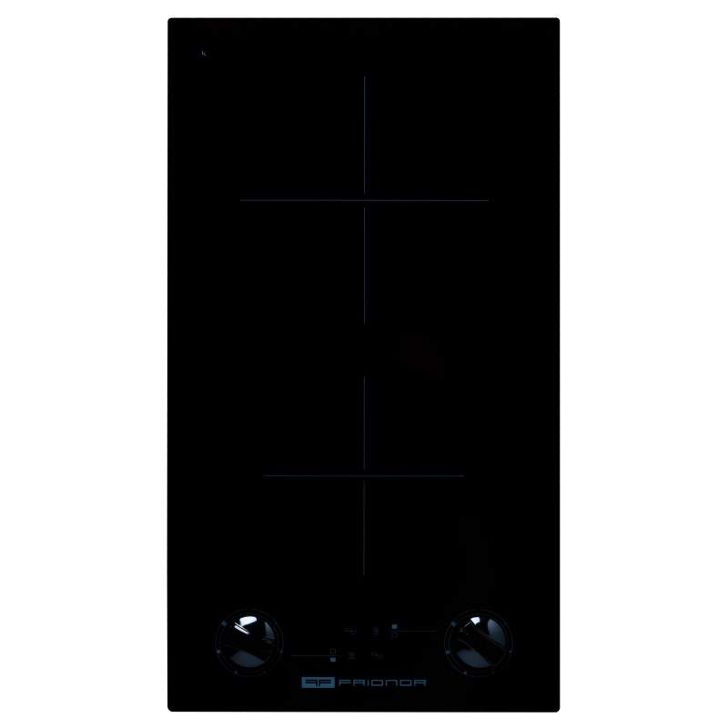 Domino vitrocéramique noir en verre à manette, 29x51 cm