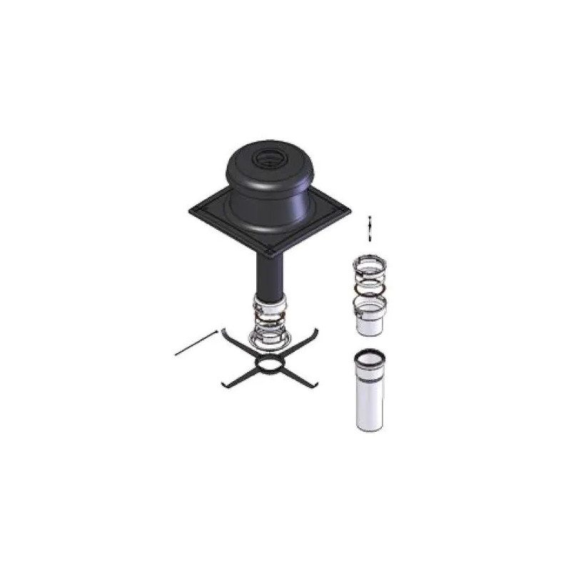 Kit PP flexibel plafond diameter 80 Compleet