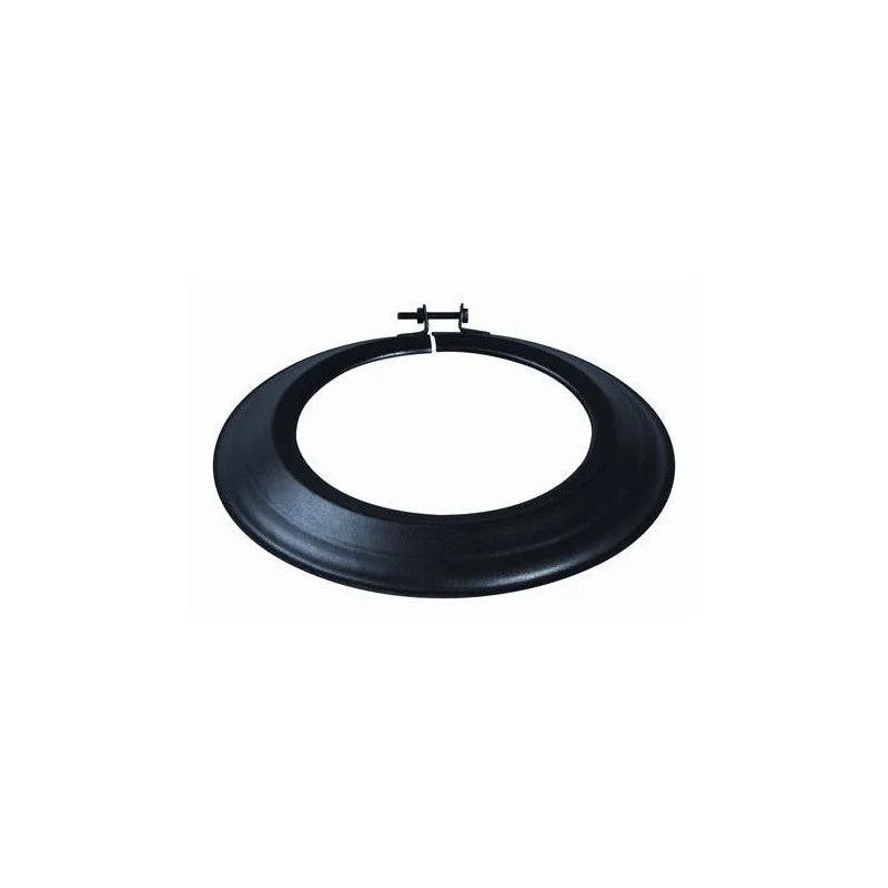 Mat zwarte email rozet, diameter 153