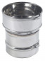 Roestvrijstalen kachelplug voor flexibele buis diameter 153x180/186