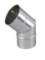 BR 45° pleated elbows, stainless steel, D.167