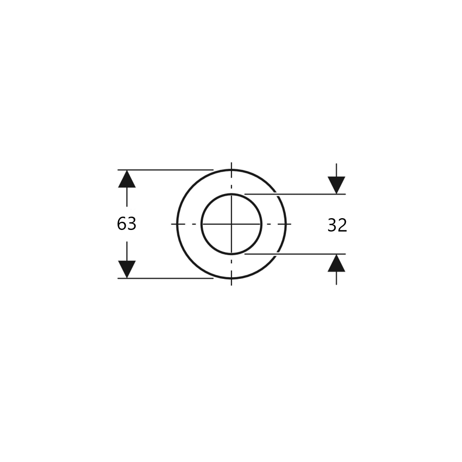 GRIPP - Joint mécanisme de chasse 32 x 63 x 2,7 Gébérit sachet 1 3