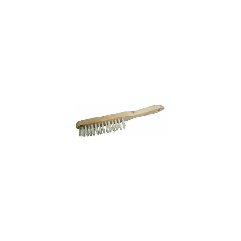 Nylon borstel met houten handvat