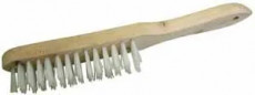 Nylon borstel met houten handvat
