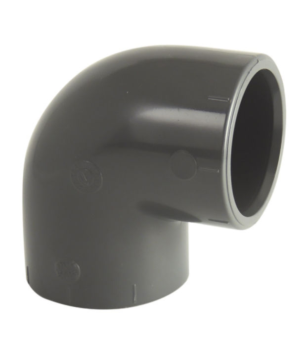 Codo de presión de PVC 90° diámetro 90 mm, hembra