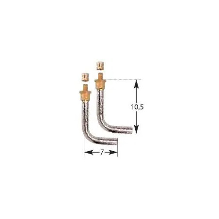 Kit coudes sortie M15x21 pour robinet radiateur
