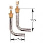 M15x21 afvoerbocht voor radiatorkraan