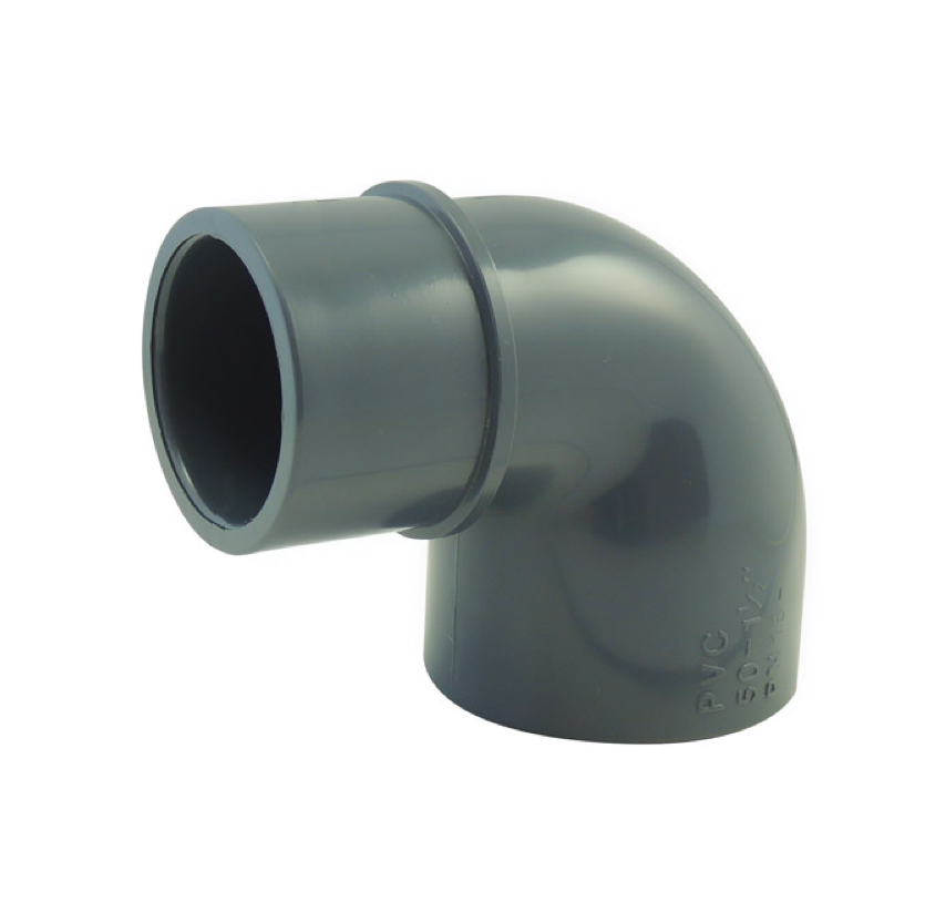 PVC pressure elbow 90° diameter 50 mm, female male