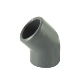 PVC pressure elbow 45° diameter 16 mm, female - CODITAL - Référence fabricant : 5005041001600