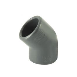 PVC pressure elbow 45° diameter 20 mm, female - CODITAL - Référence fabricant : 5005041002000